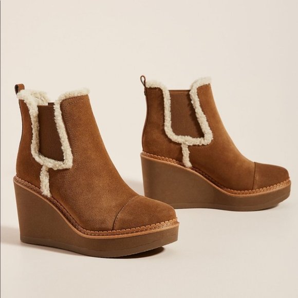 SAM EDELMAN Suede Wedge Boots - Picture 4 of 9